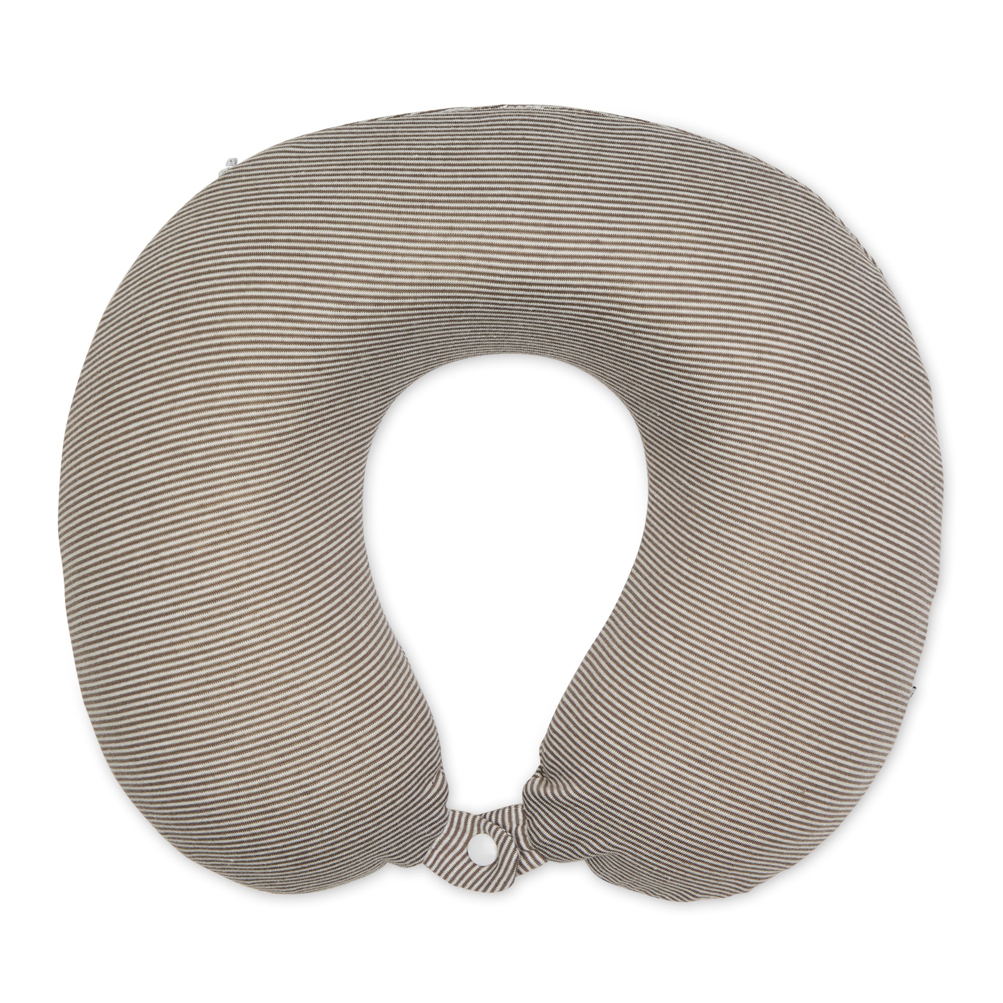 bucky-jersey-stripe-memory-foam-reisekissen-taupe-stripe-u-f-rmiges-nackenkissen image 1